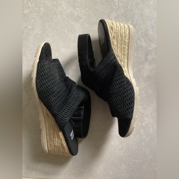 ♦️ EILEEN FISHER Sandals 7.5 Aura Sling Back Espadrilles Wedges EUC - Picture 3 of 8